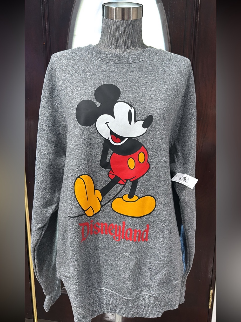 Disney Gray Mickey Mouse Crewneck Sweatshirt - NWT!!